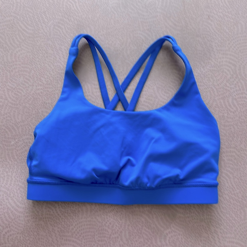 Lululemon Women’s Energy Bra, Medium Support, B-D Cups, Blue Tone, 6